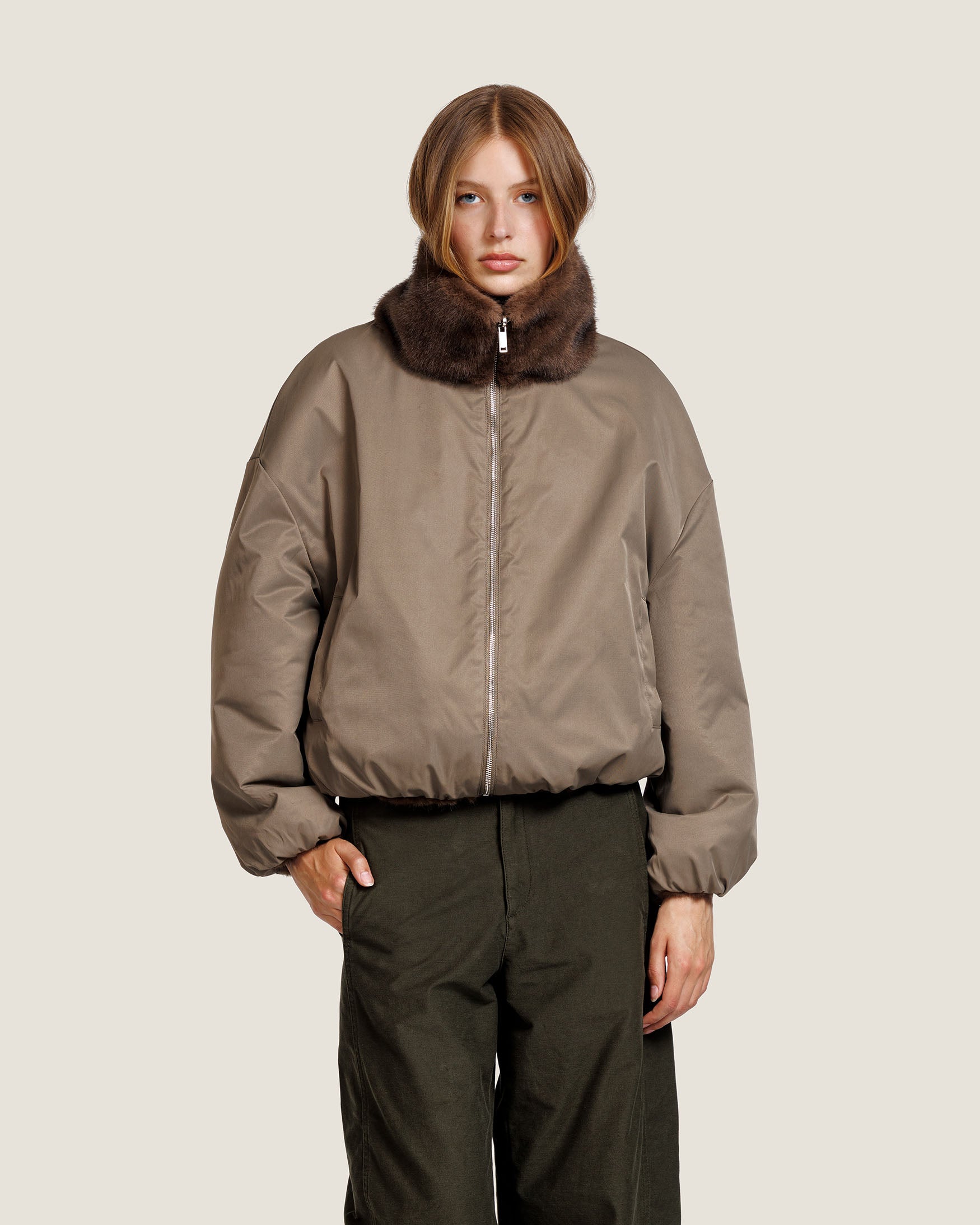 ALLY FAUX MINK JACKET