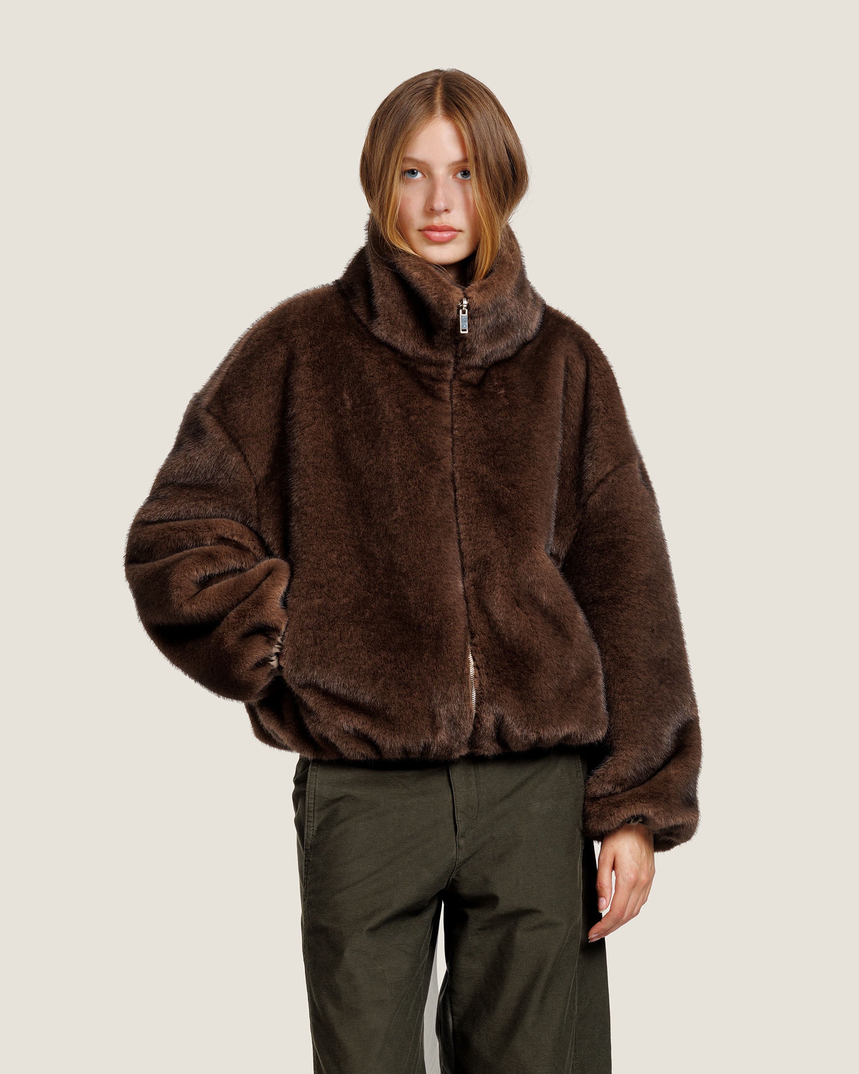 ALLY FAUX MINK JACKET