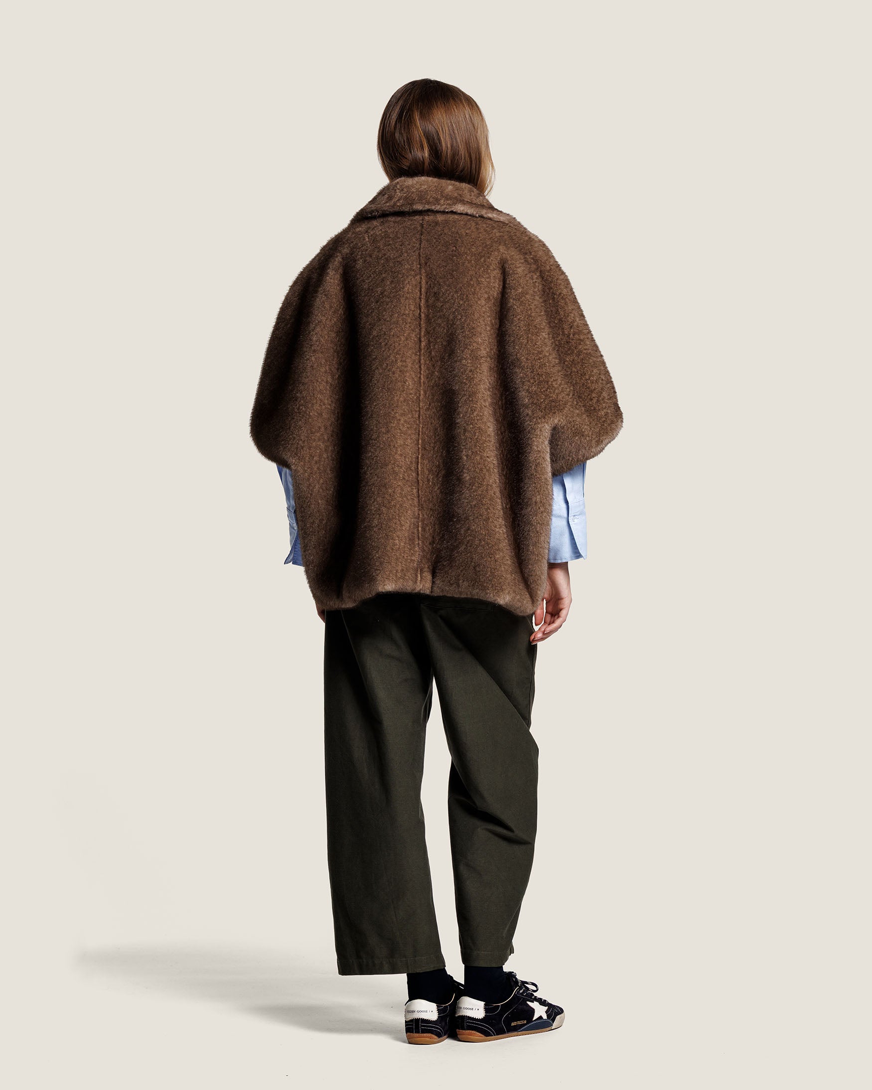ELIN FAUX MINK CAPE