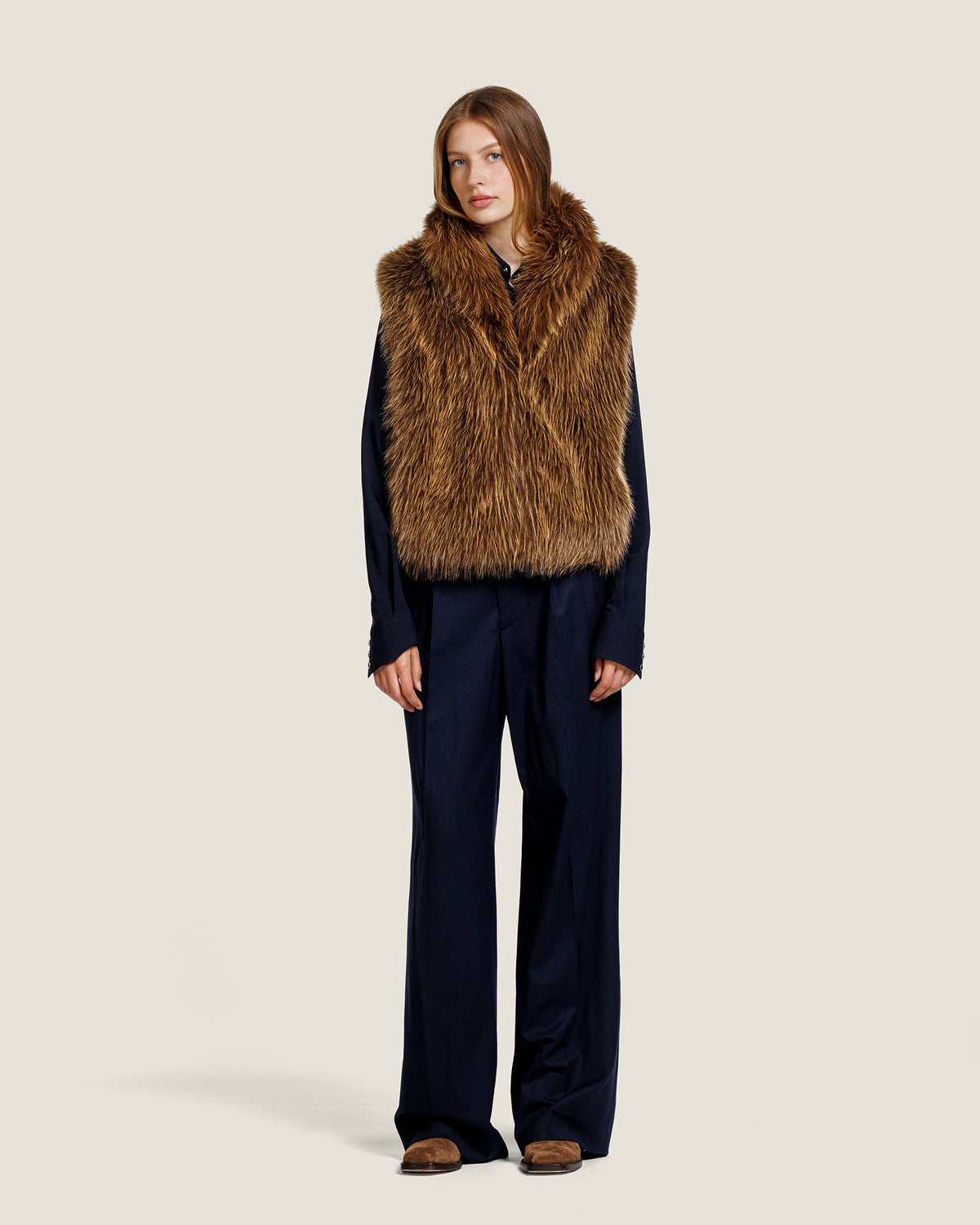 GILL FAUX FUR GILET