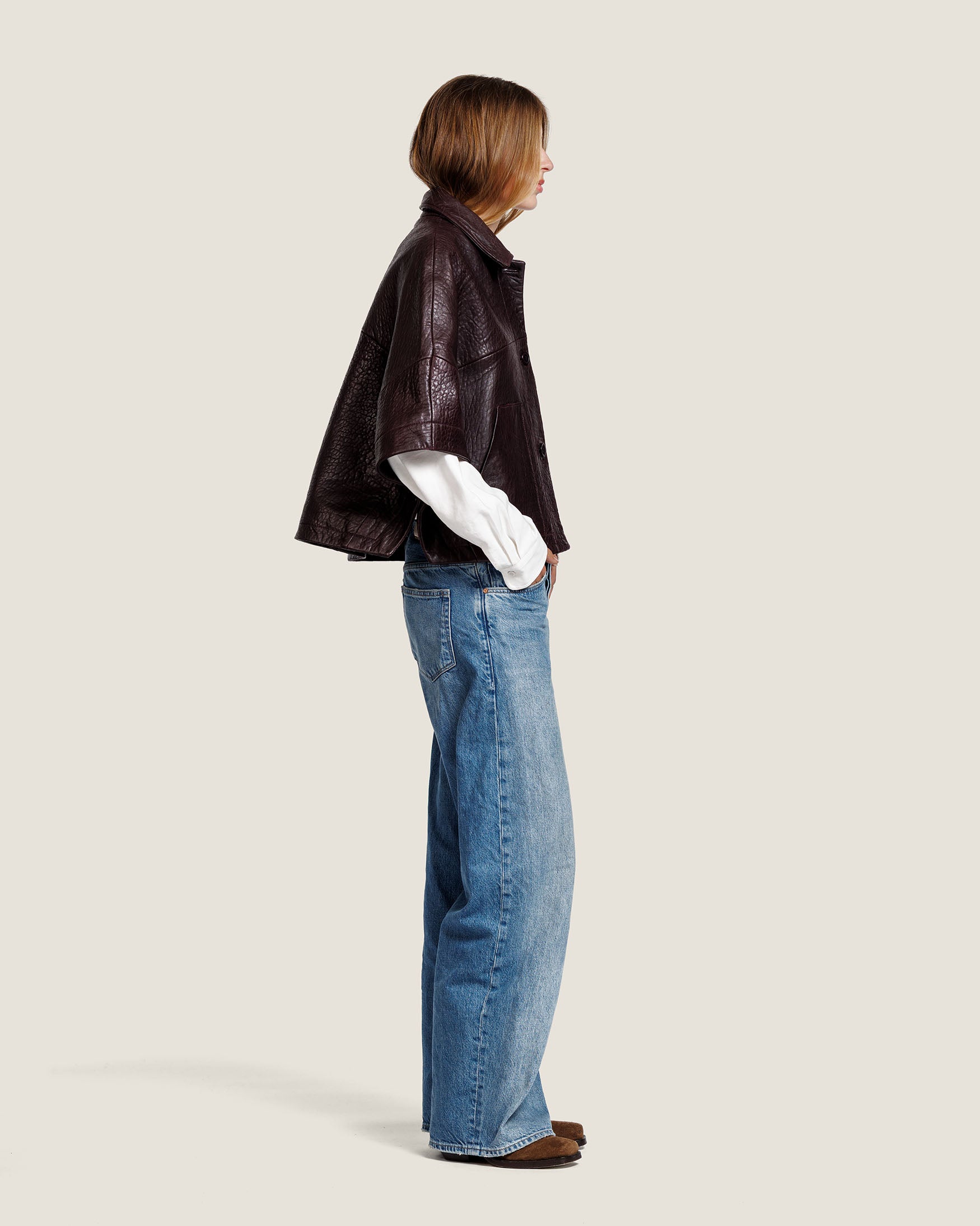 Lena - Leather Cape