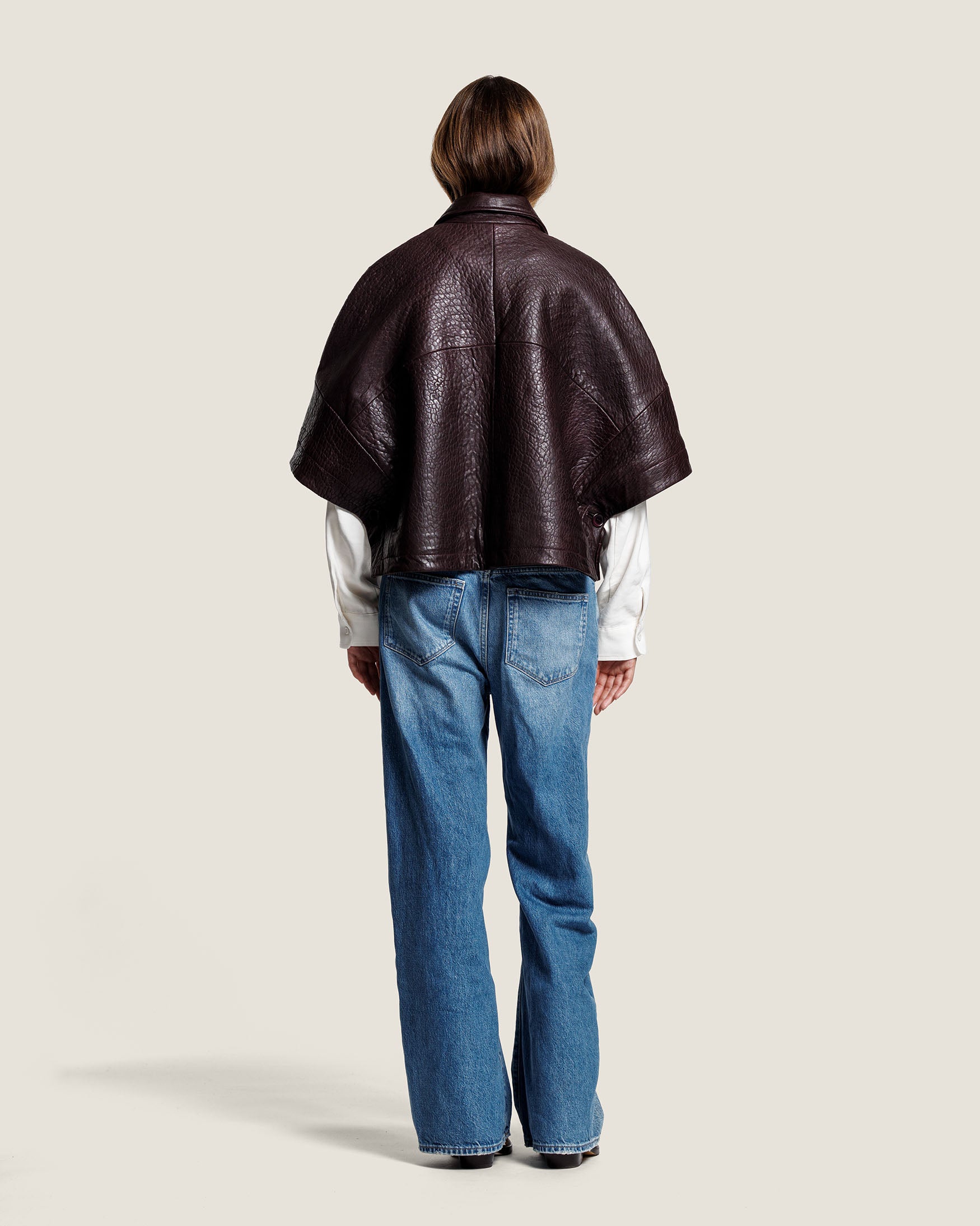 Lena - Leather Cape