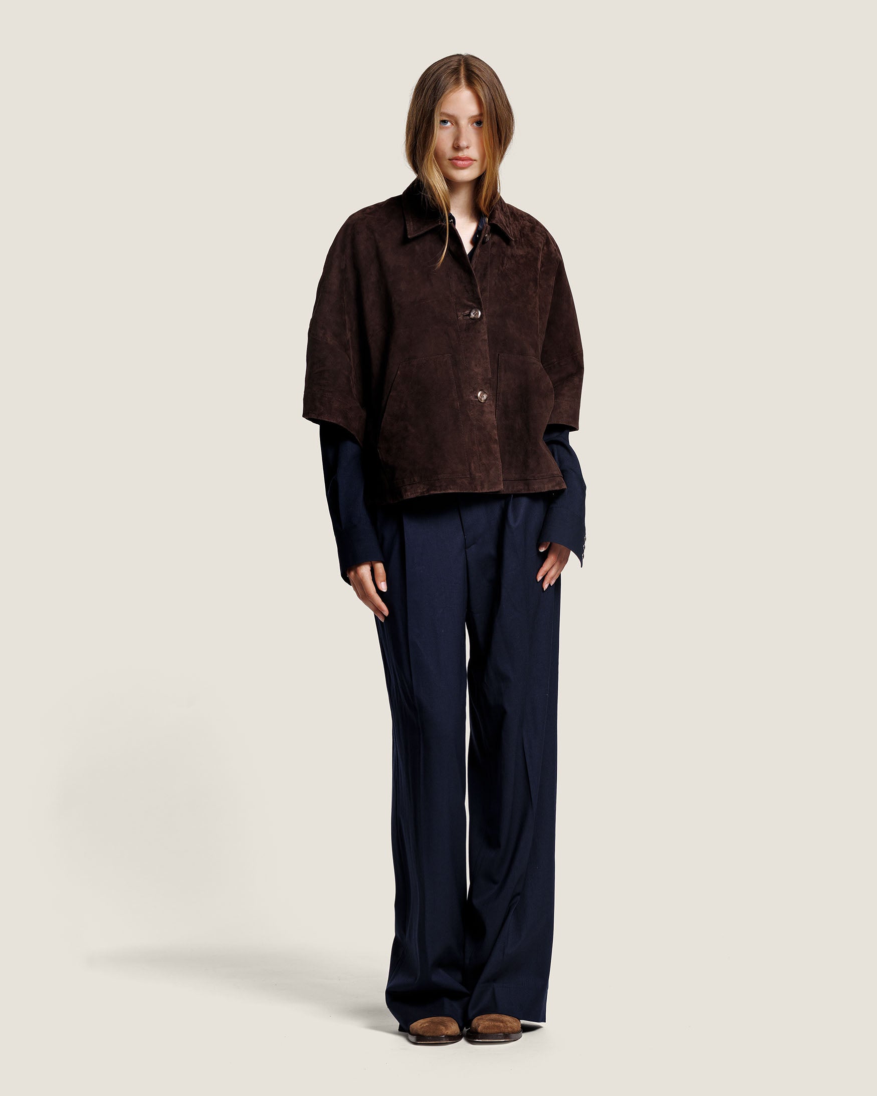 Lena - Suede Cape