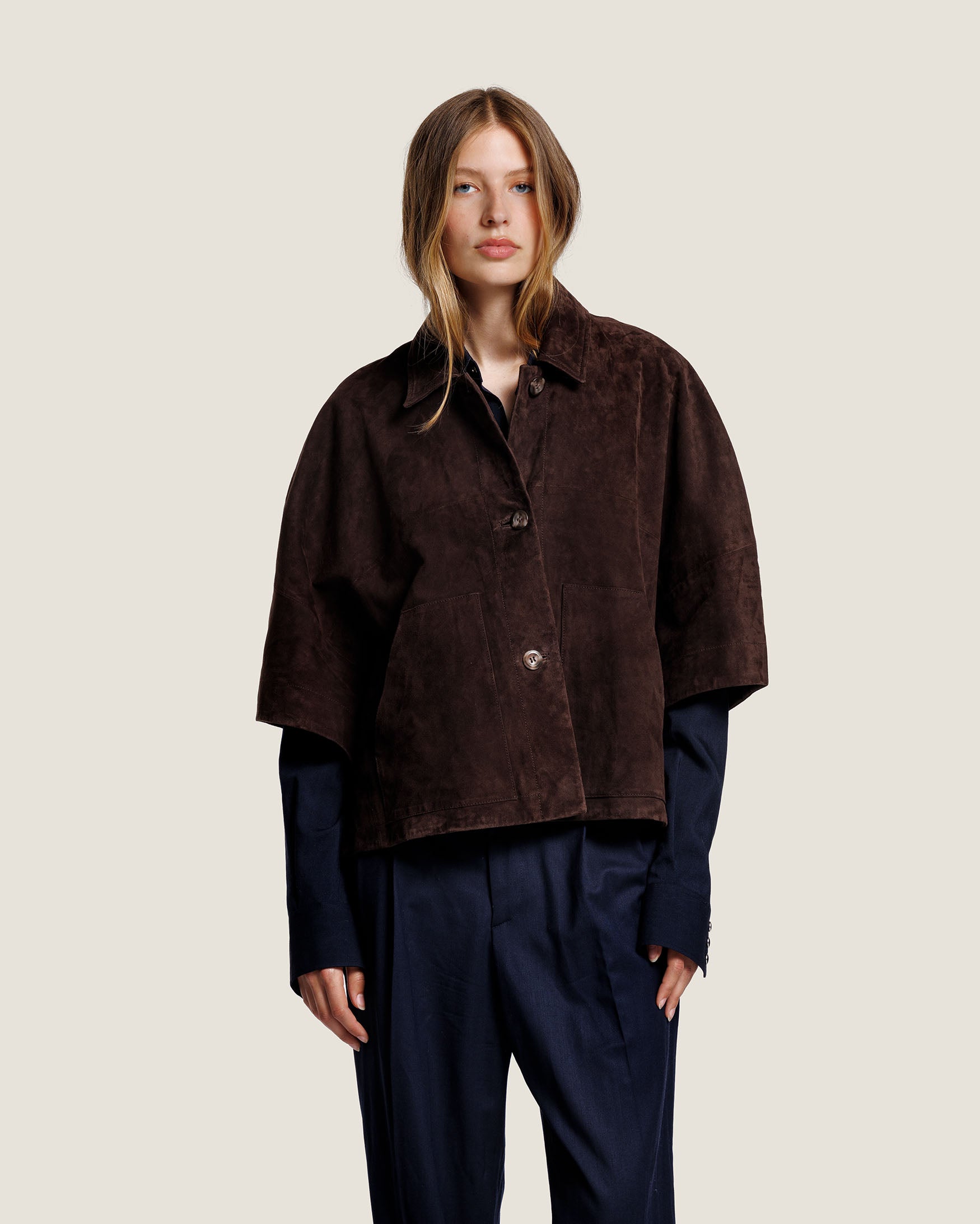 Lena - Leather Cape