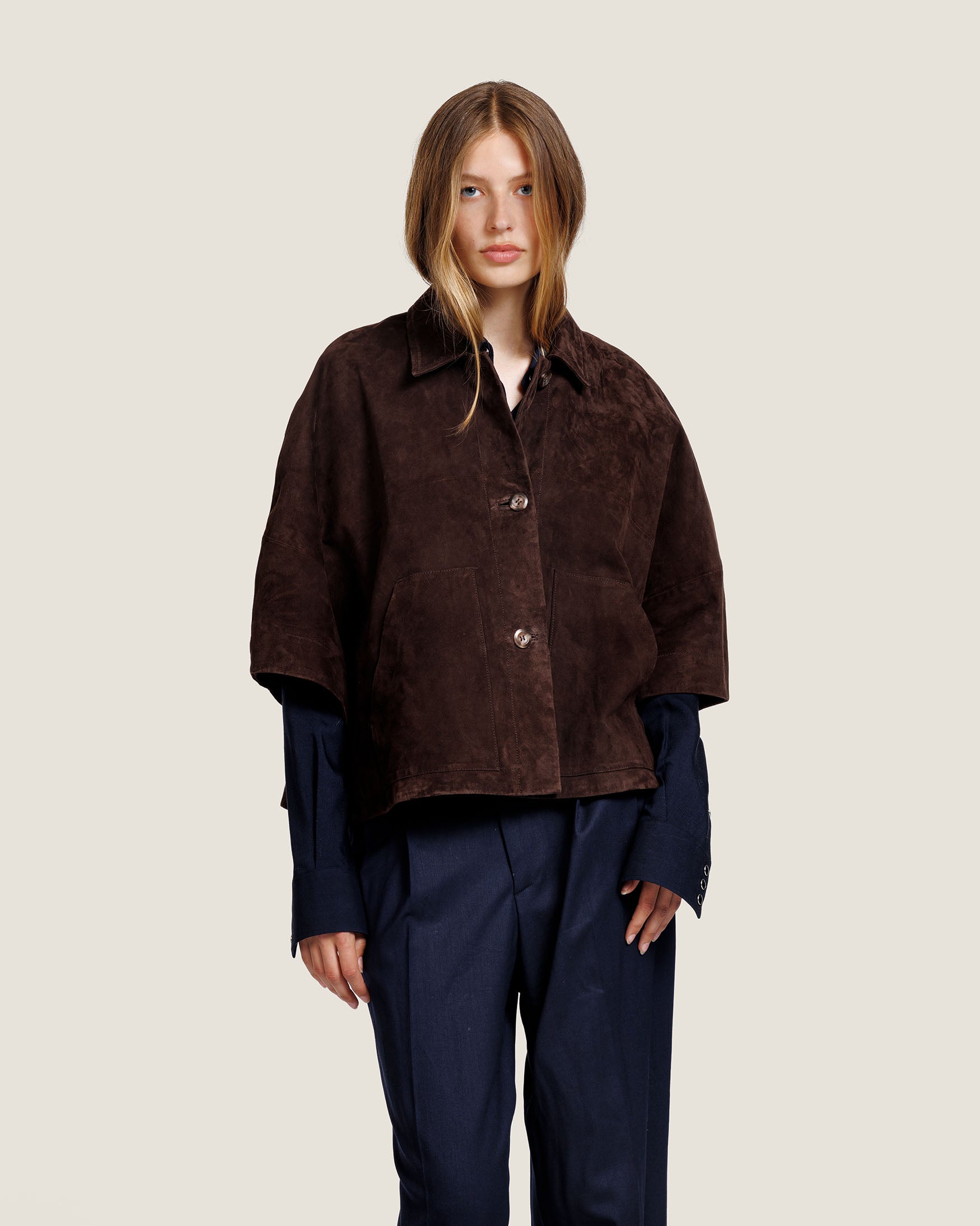 Lena - Leather Cape