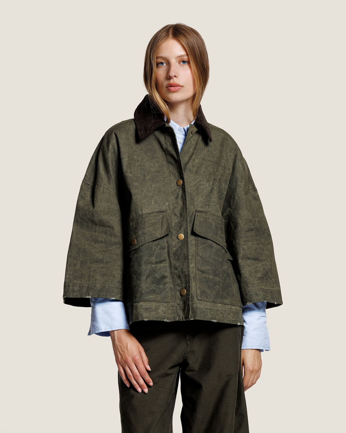 LEXIE WAXED CANVAS CAPE