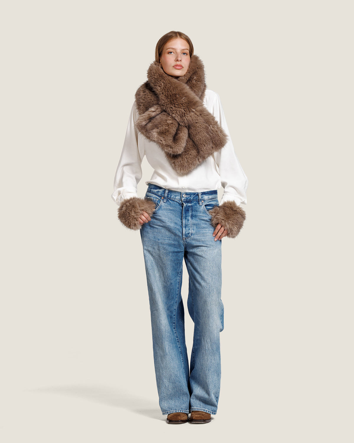 LOGAN FAUX FUR SCARF