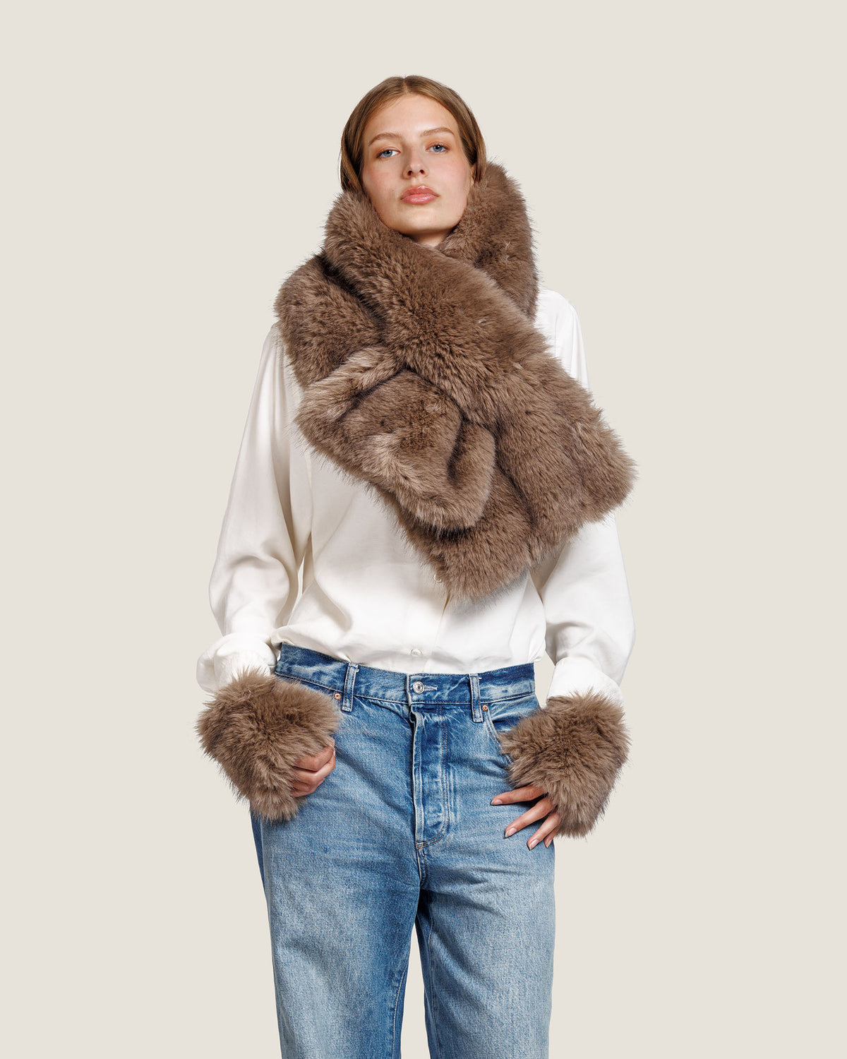 LOGAN FAUX FUR SCARF