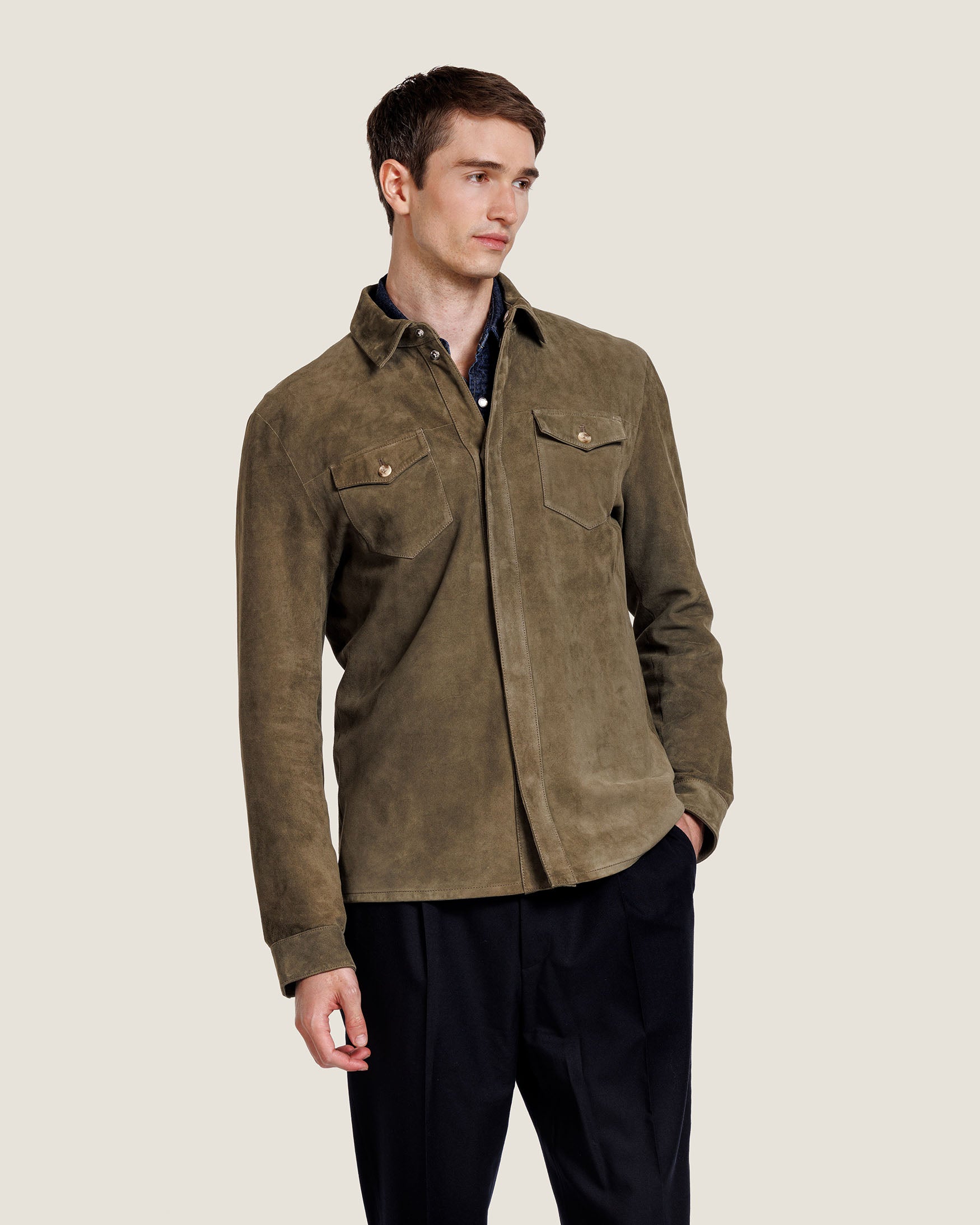 ROCCO SUEDE OVERSHIRT