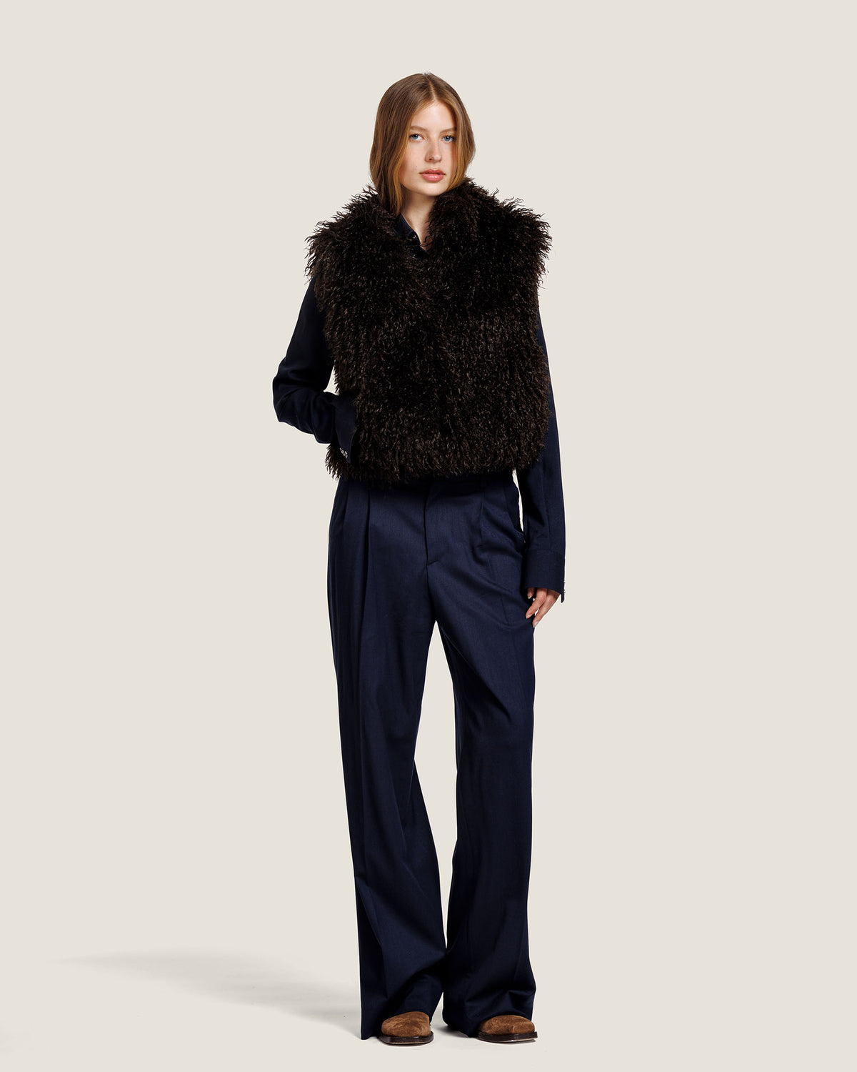 SHIFU FAUX FUR GILET
