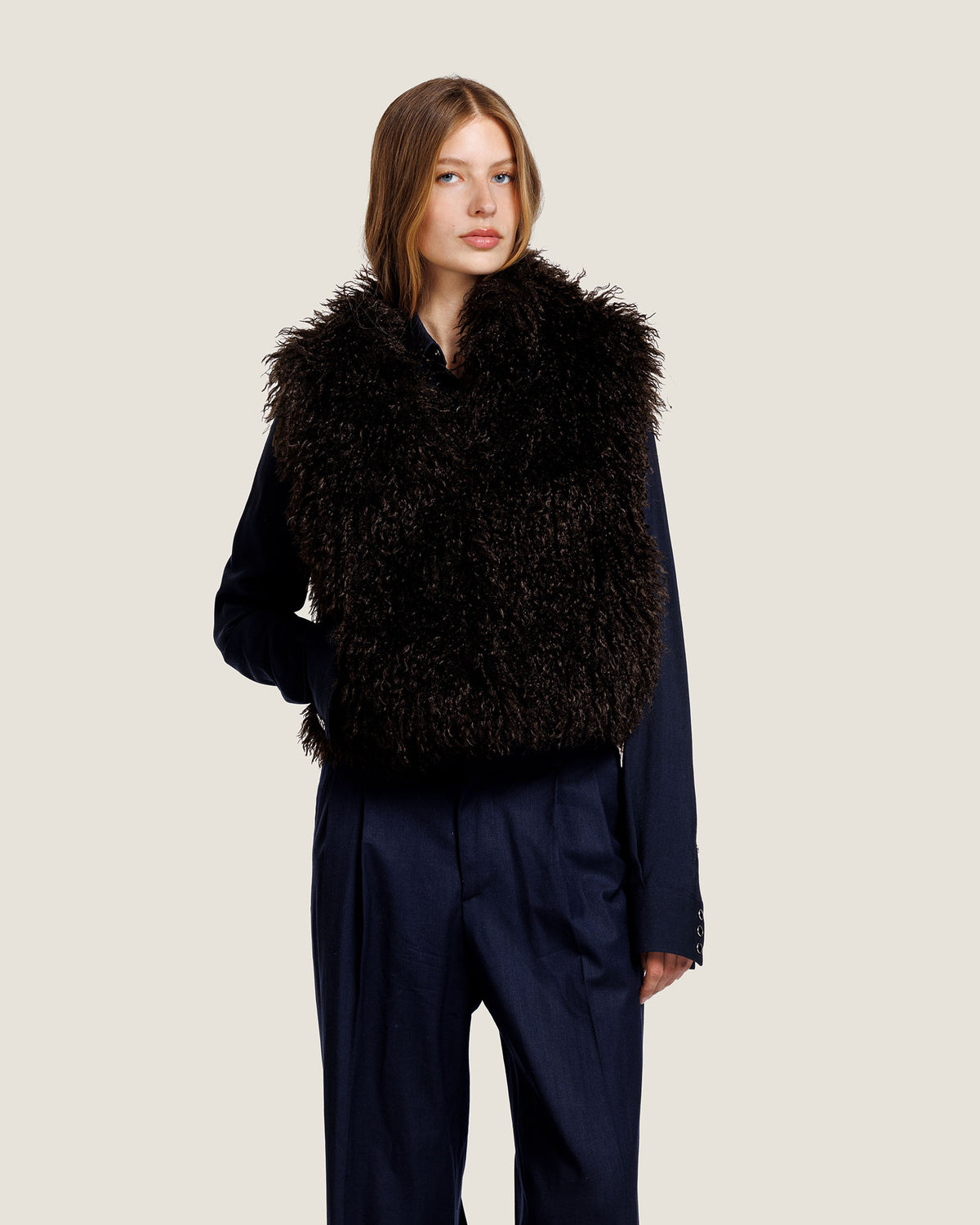 SHIFU FAUX FUR GILET