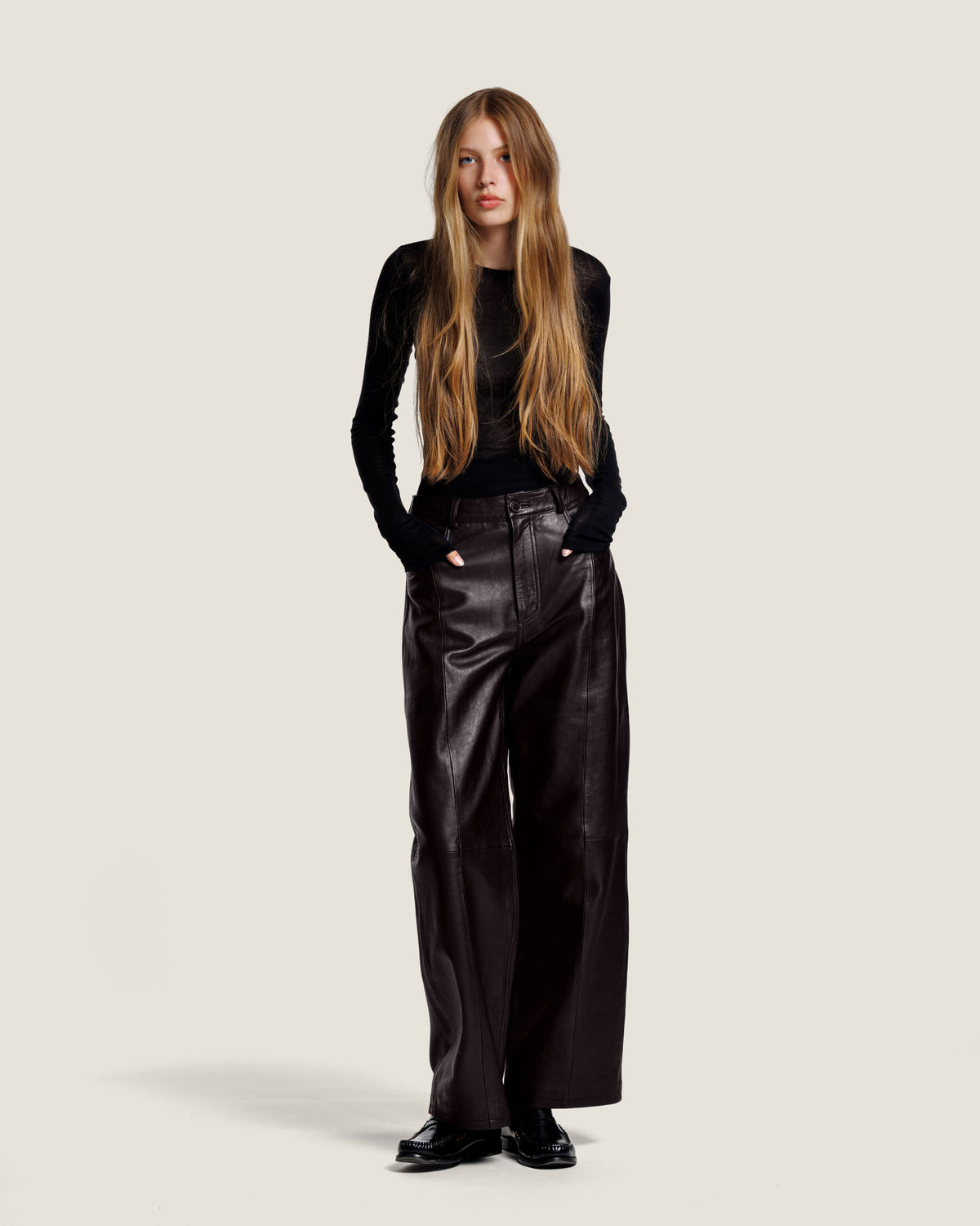 FENNE LEATHER TROUSERS
