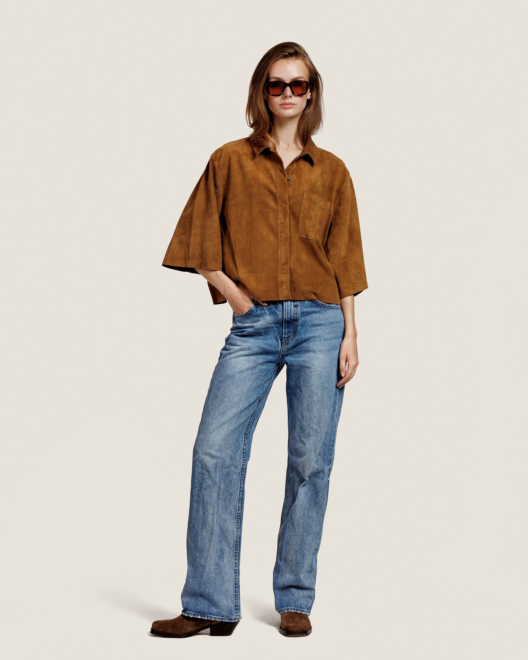 Luana - Suede blouse