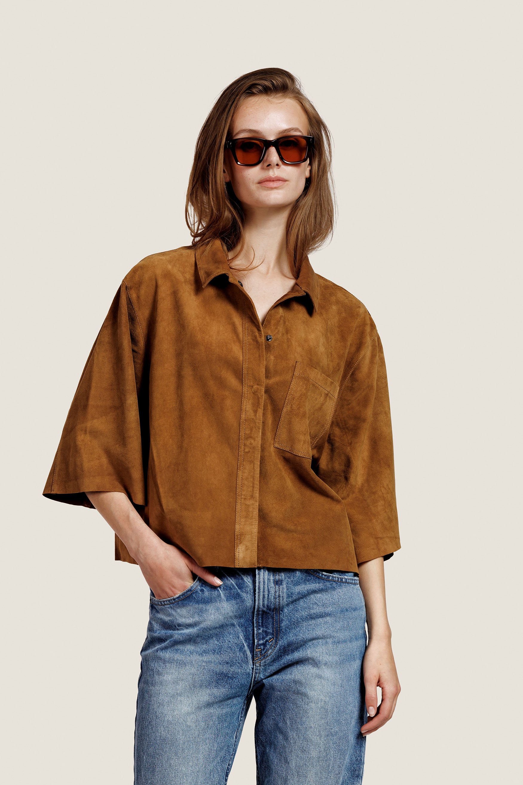 Luana - Suede blouse