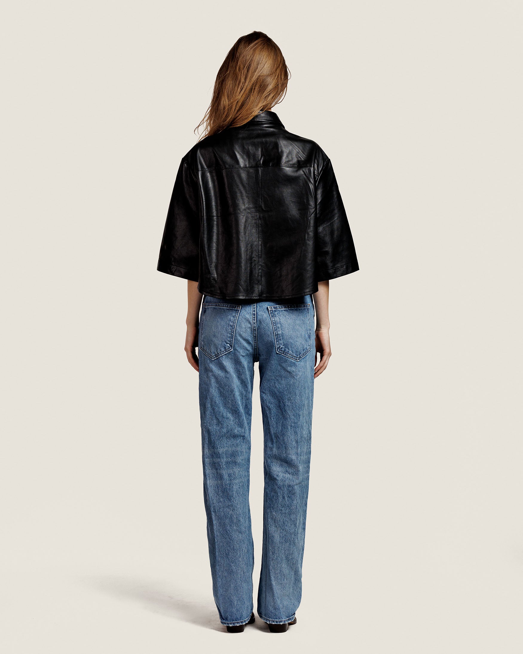 Mila - Leather Blouse