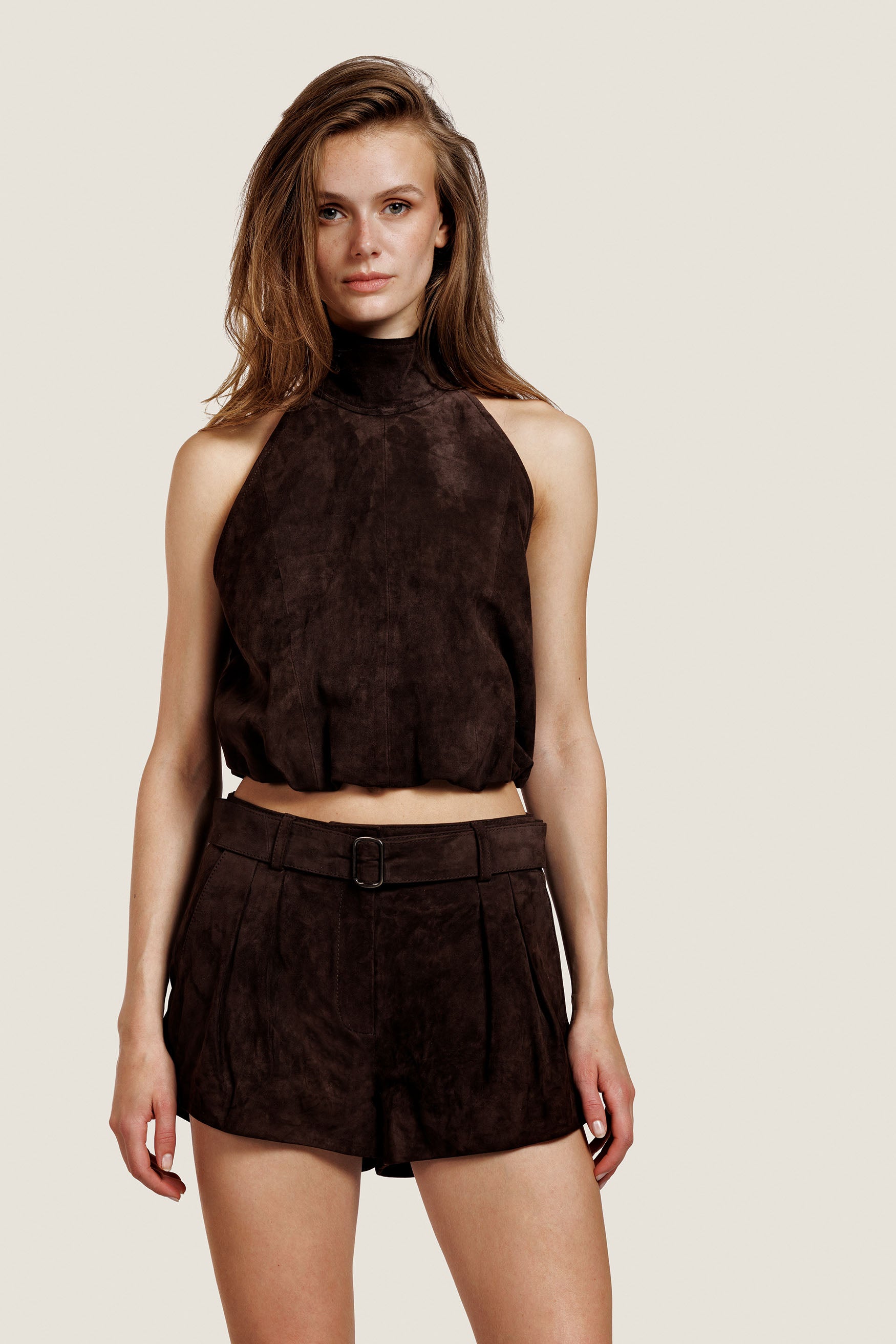 Naomi - Suede Top